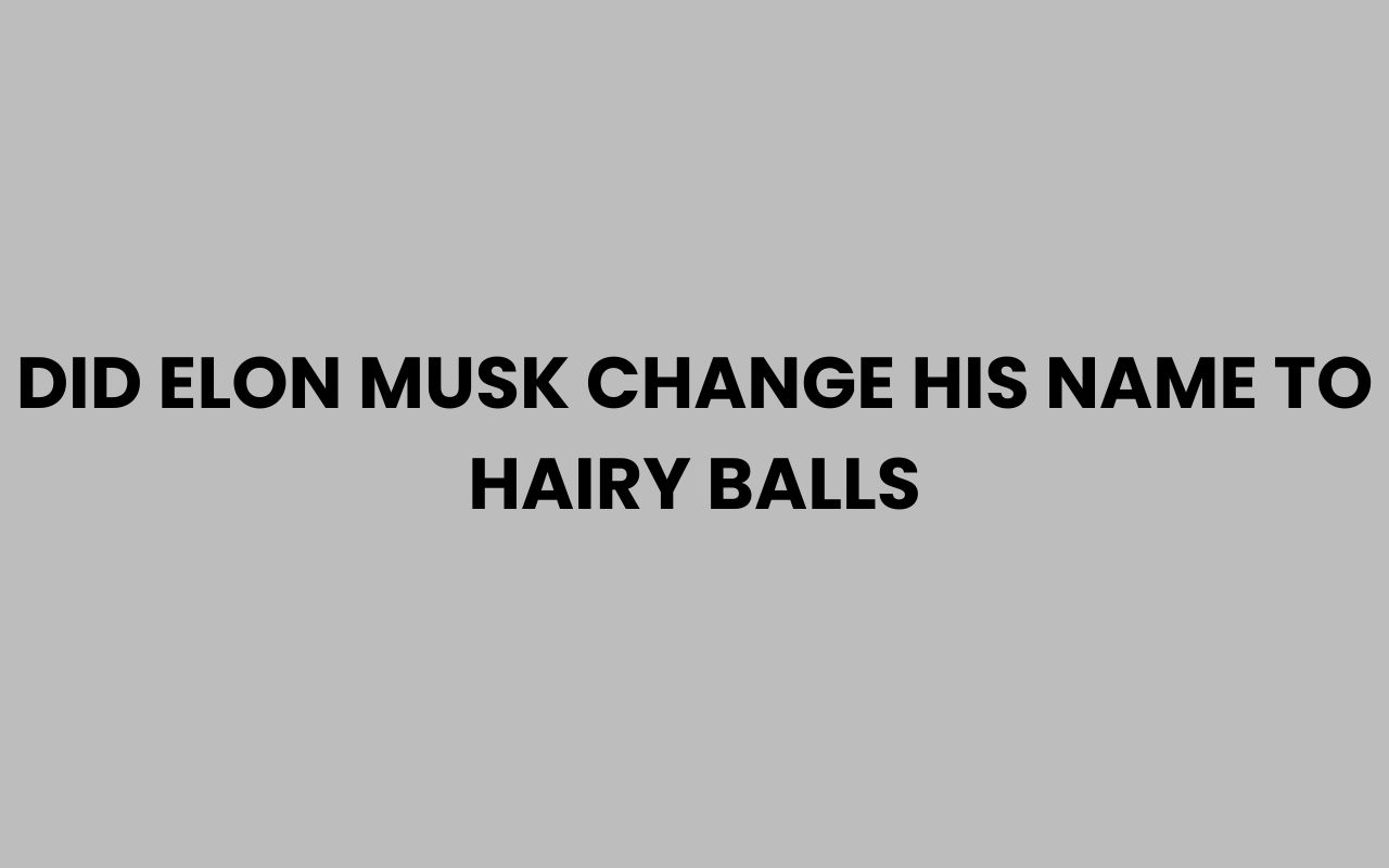 did elon musk change his name to hairy balls