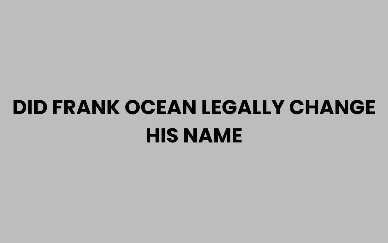 did frank ocean legally change his name