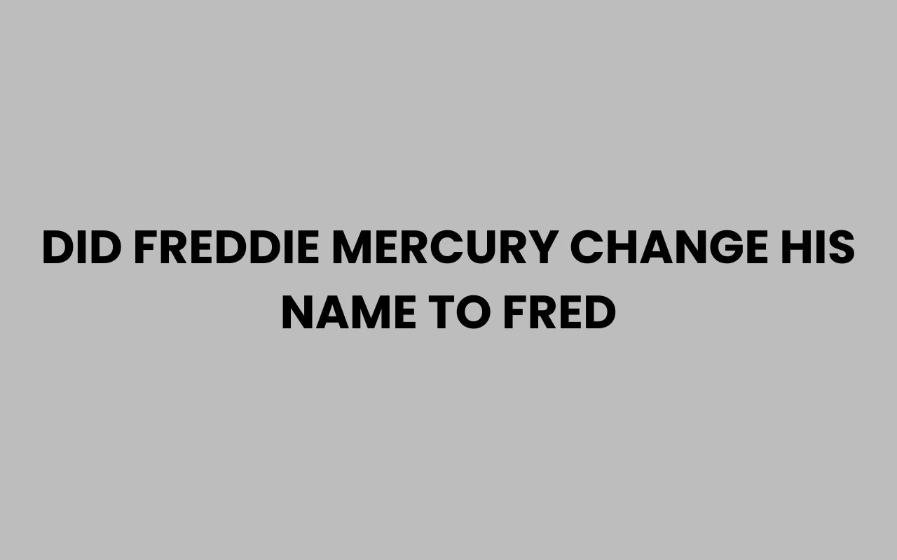 did freddie mercury change his name to fred