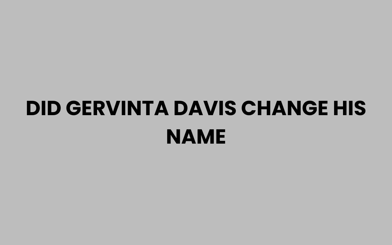 did gervinta davis change his name