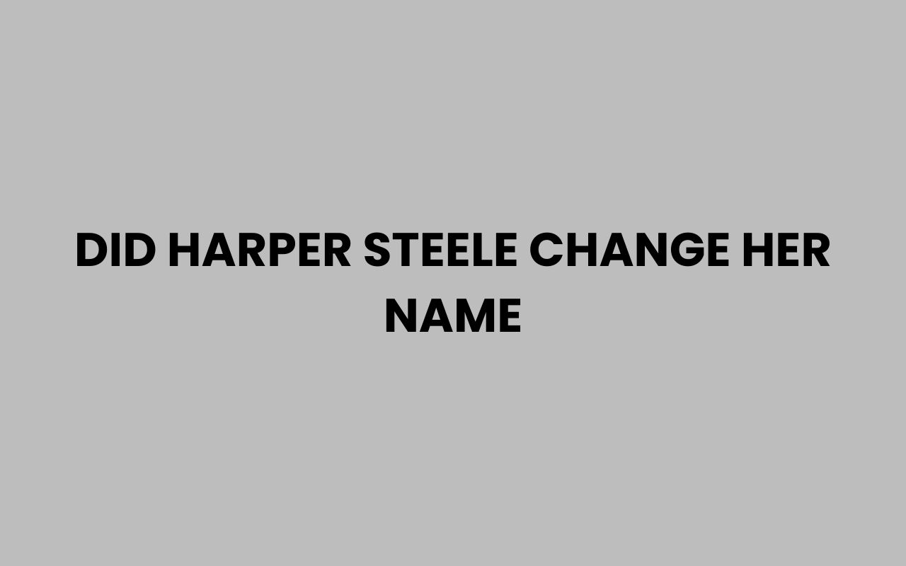 did harper steele change her name