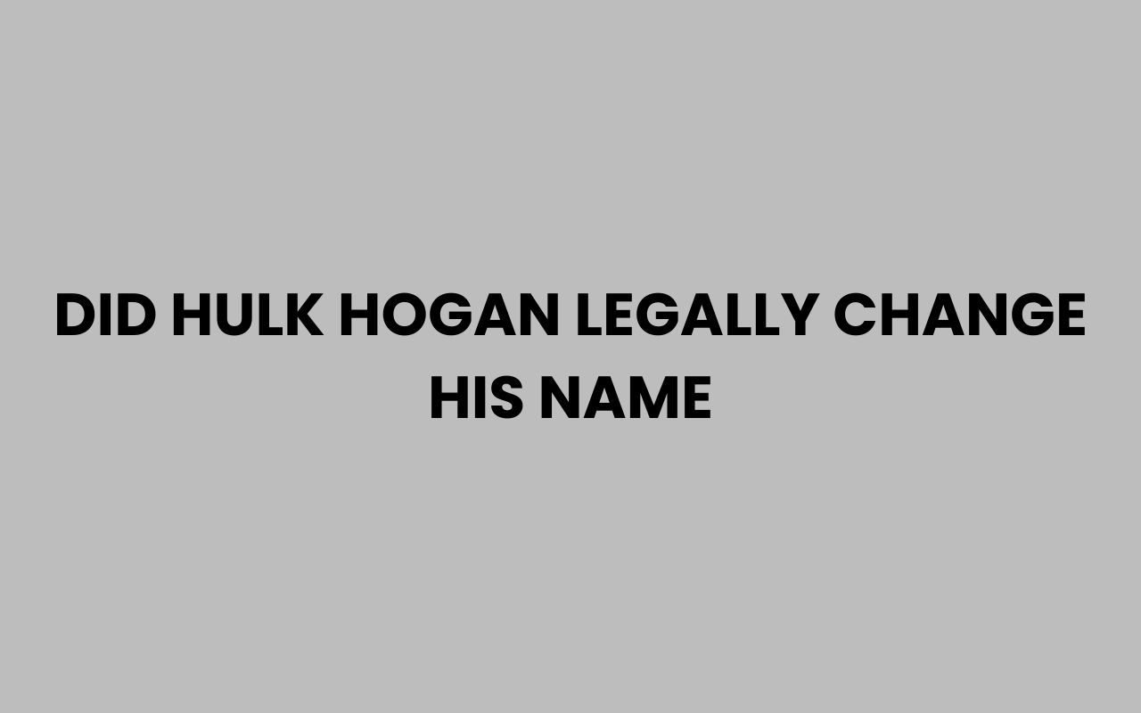did hulk hogan legally change his name