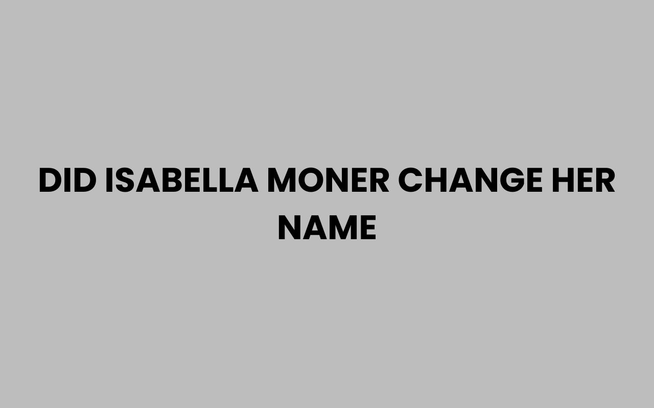 did isabella moner change her name