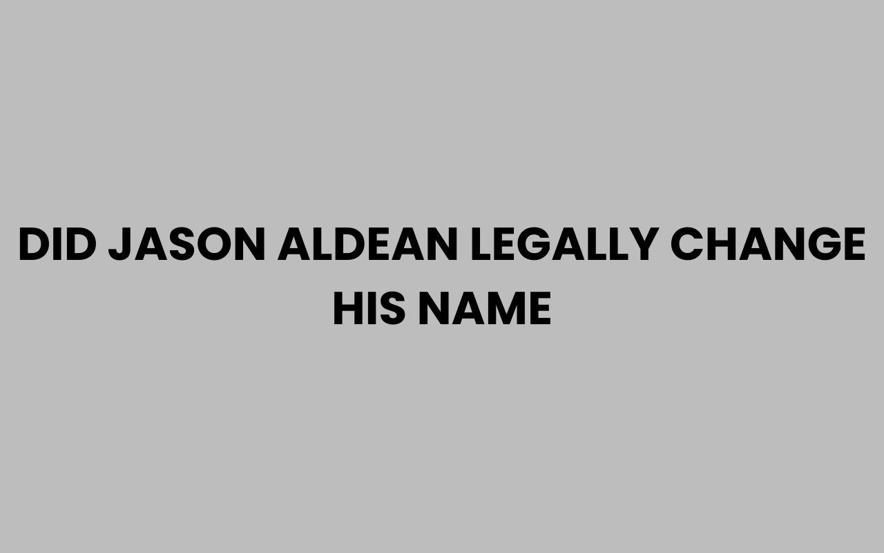 did jason aldean legally change his name