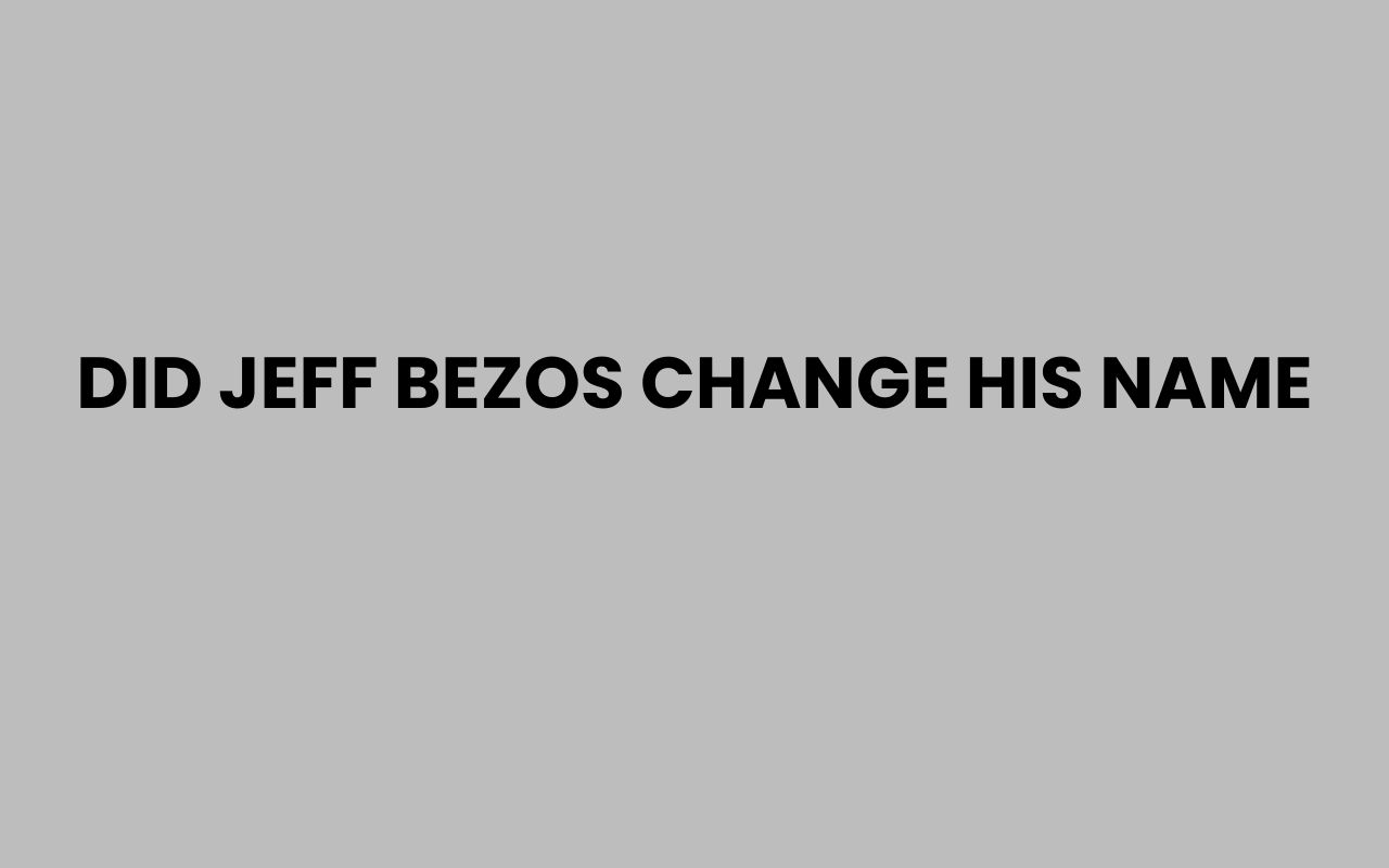 did jeff bezos change his name
