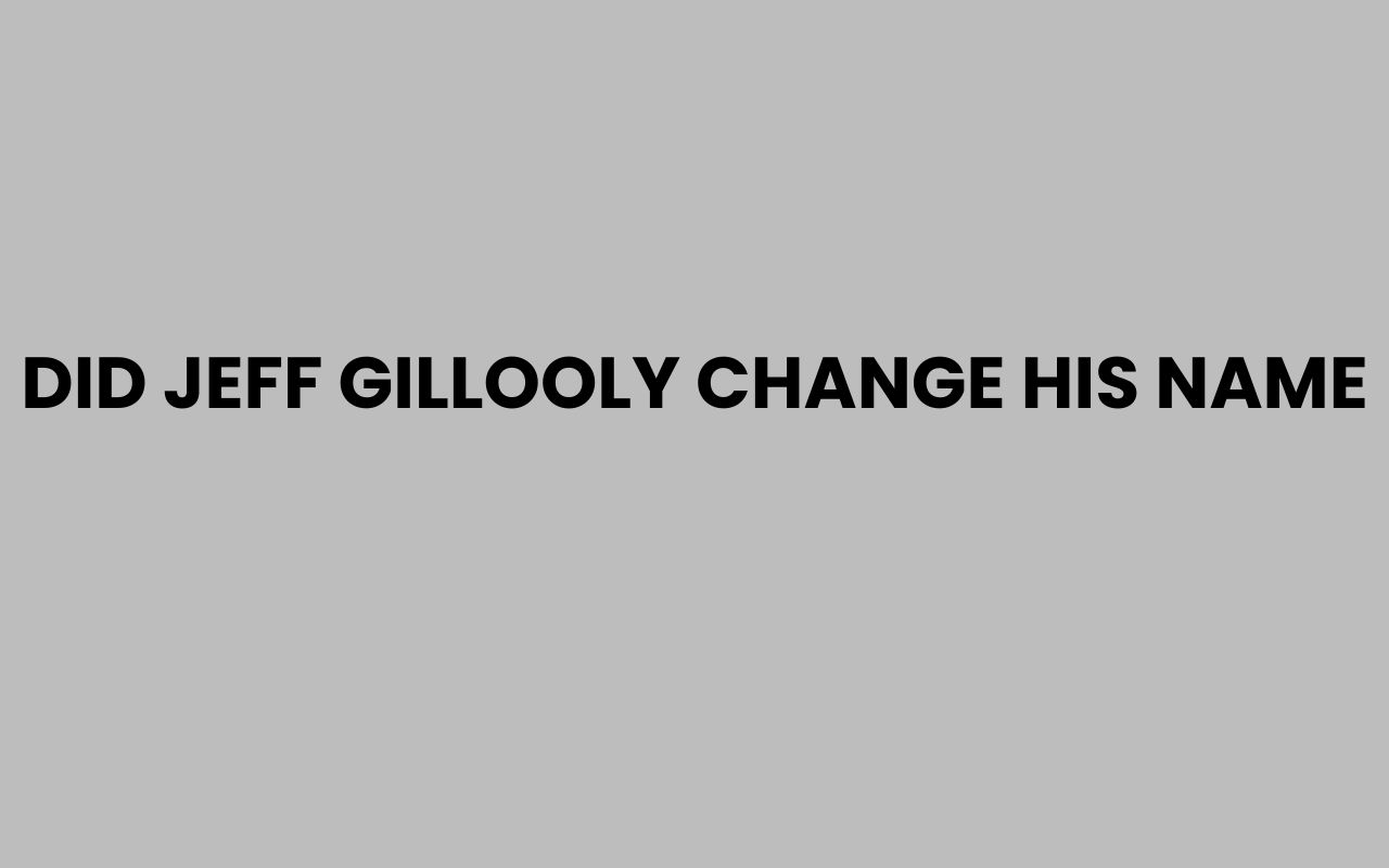 did jeff gillooly change his name