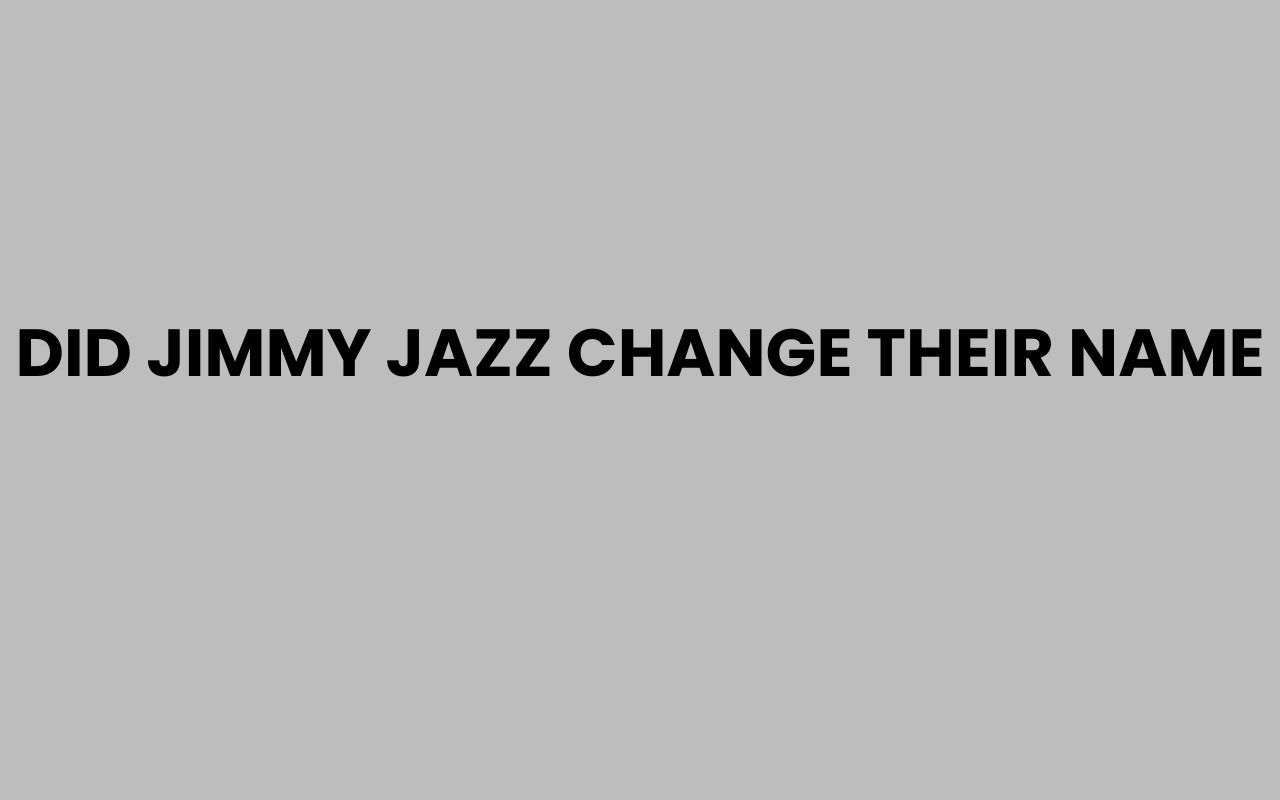 did jimmy jazz change their name