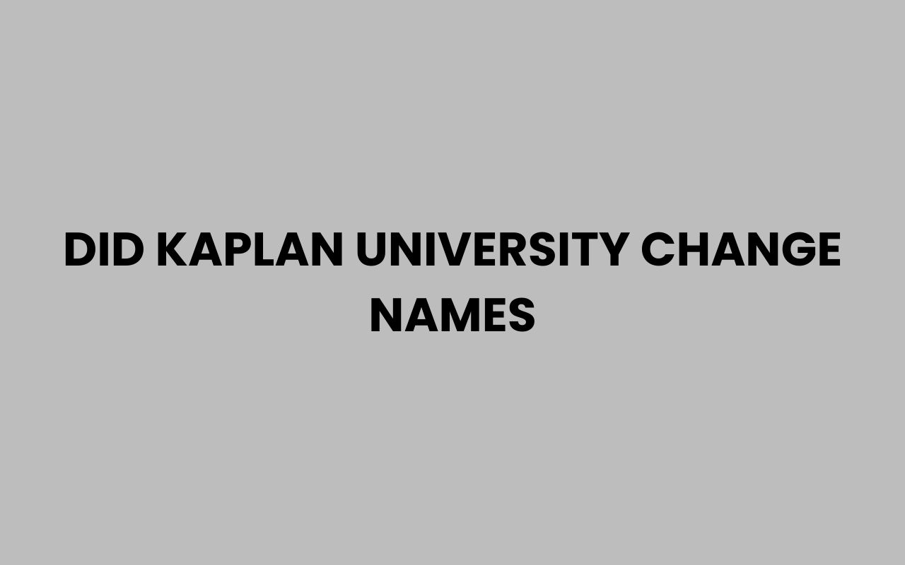 did kaplan university change names