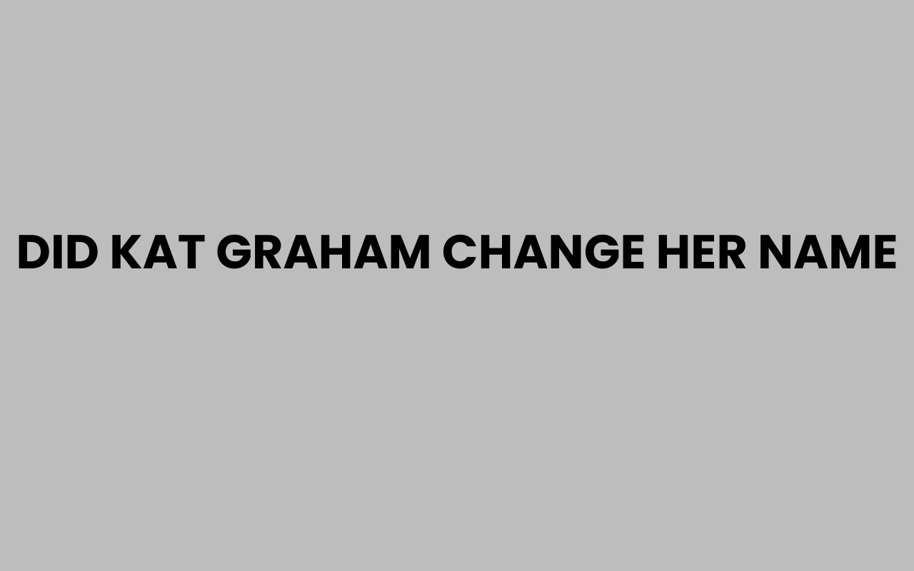 did kat graham change her name