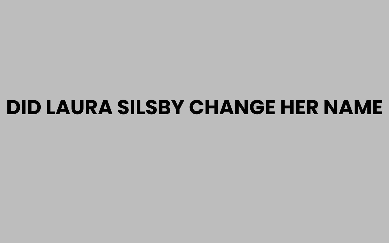 did laura silsby change her name