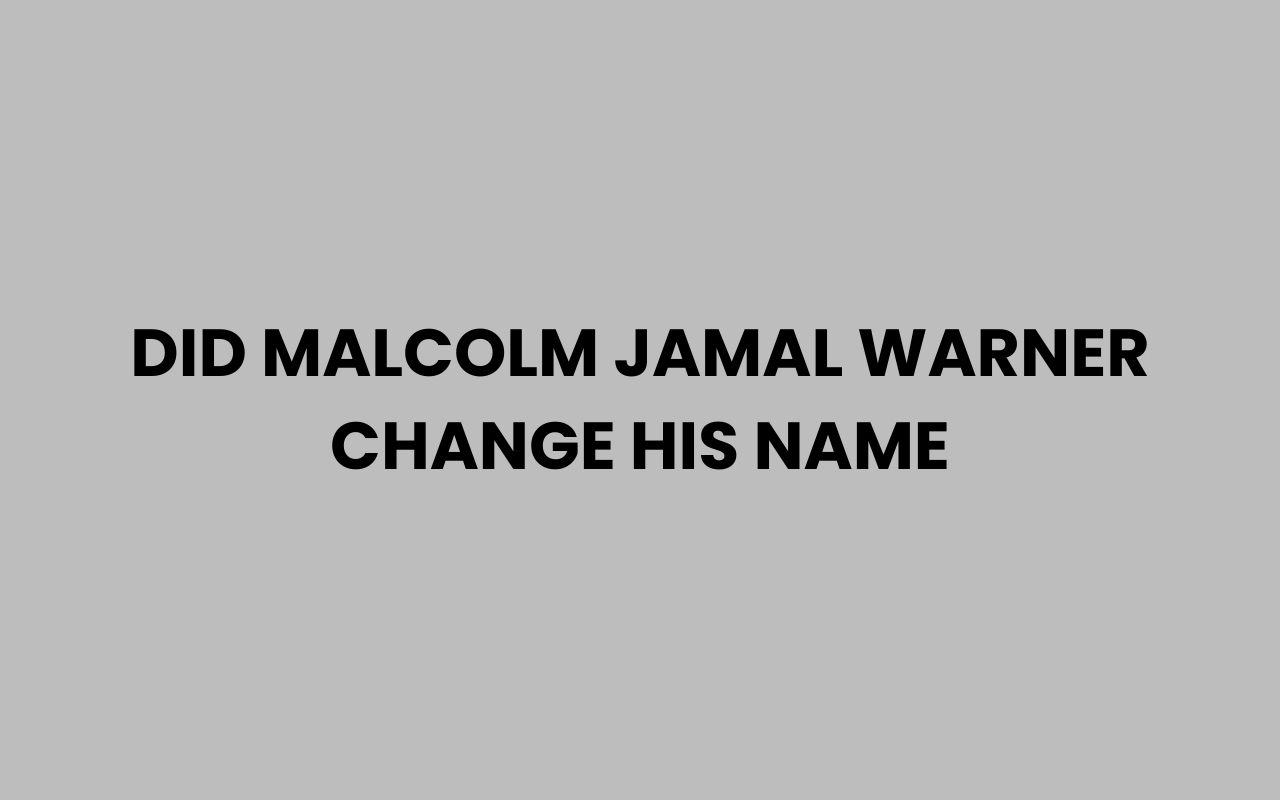 did malcolm jamal warner change his name