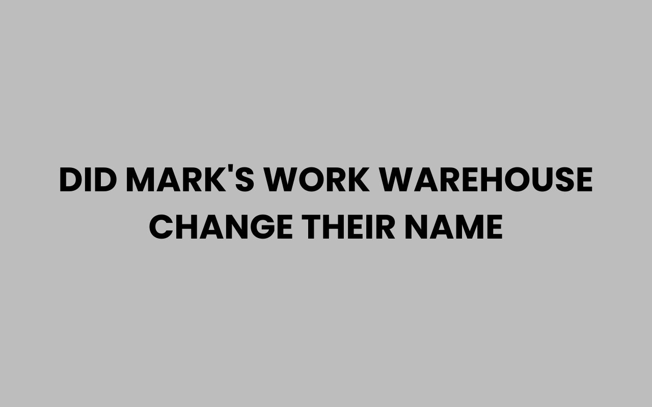 did marks work warehouse change their name