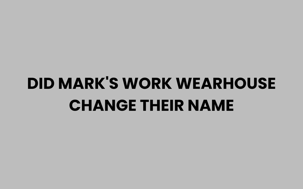 did marks work wearhouse change their name
