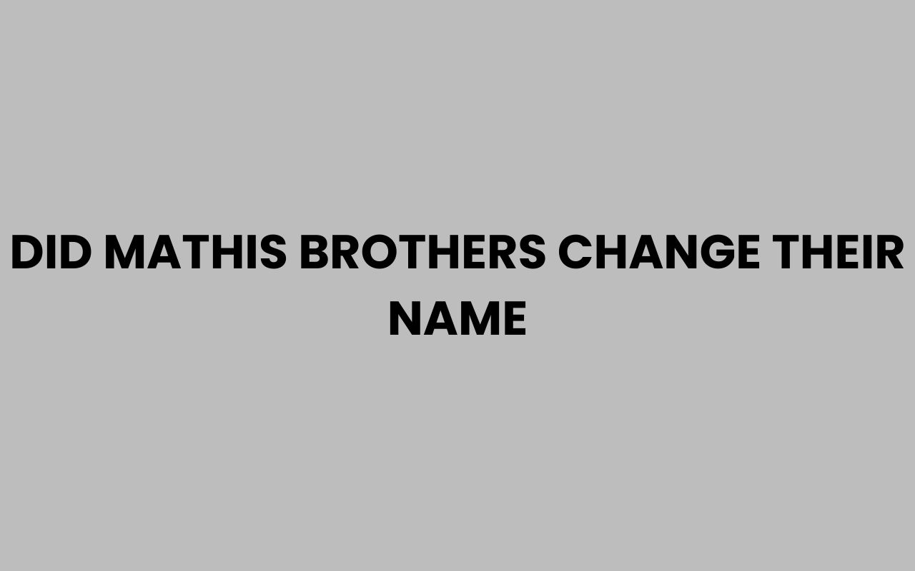 did mathis brothers change their name