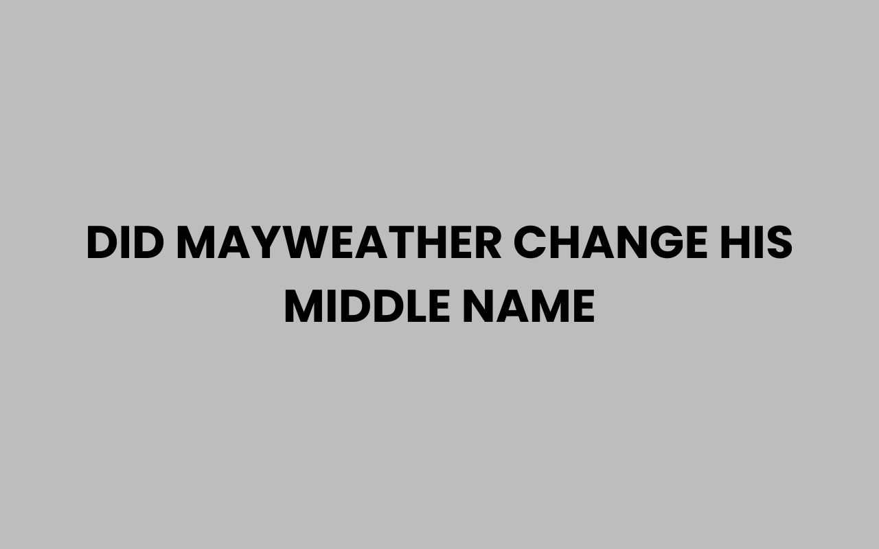 did mayweather change his middle name