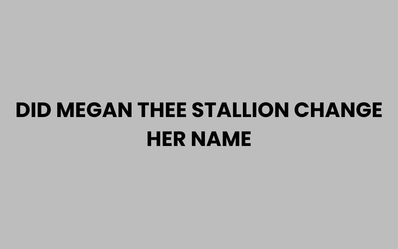 did megan thee stallion change her name
