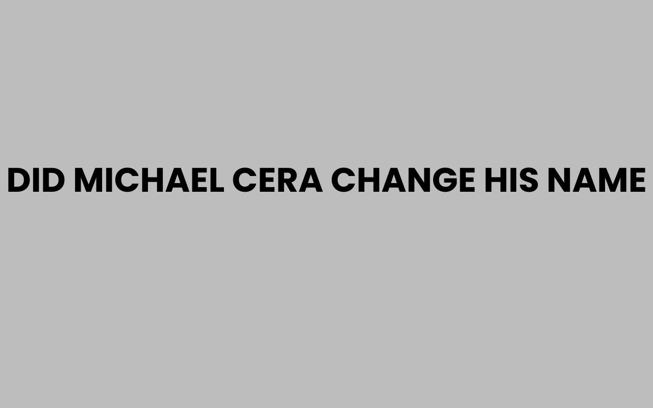 did michael cera change his name
