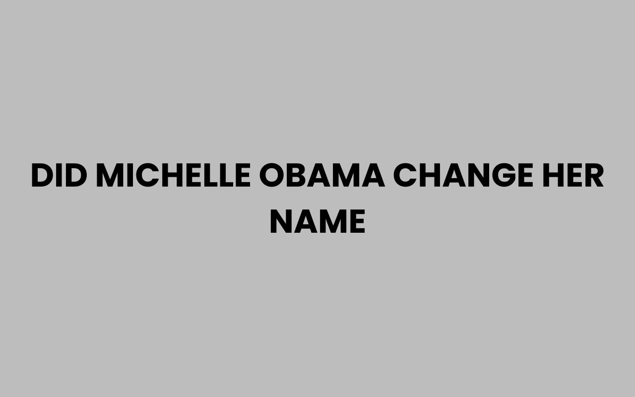 did michelle obama change her name