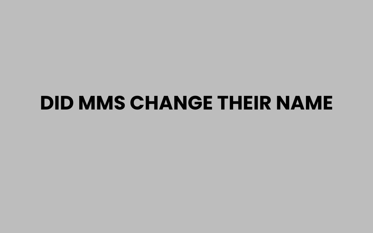 did mms change their name