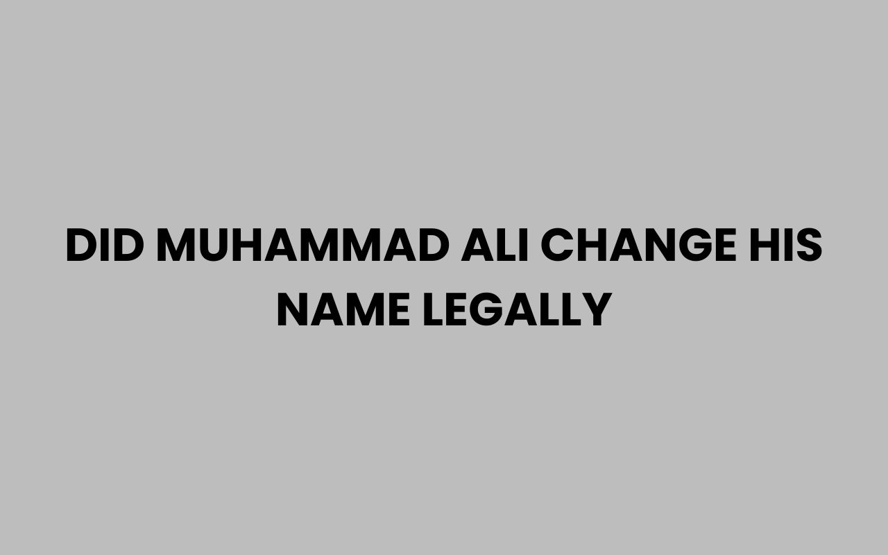 did muhammad ali change his name legally