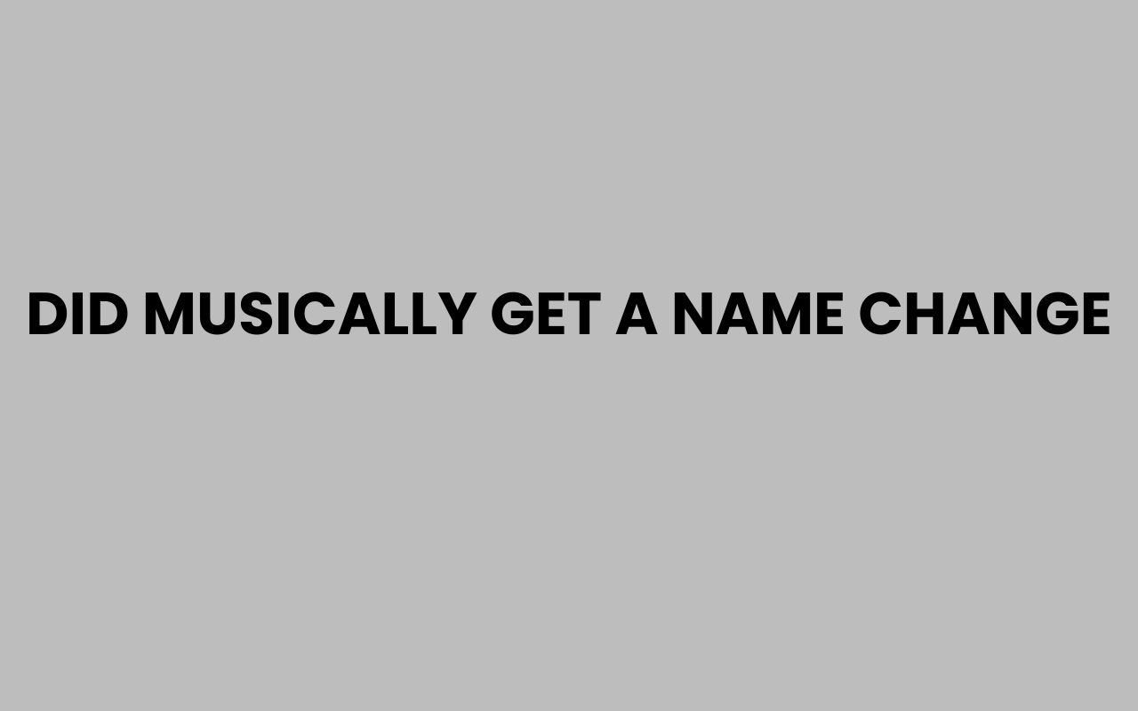 did musically get a name change
