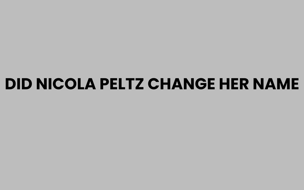 did nicola peltz change her name