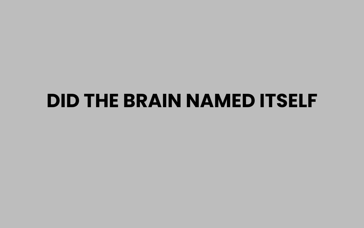 did the brain named itself