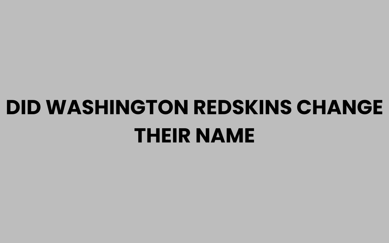 did washington redskins change their name