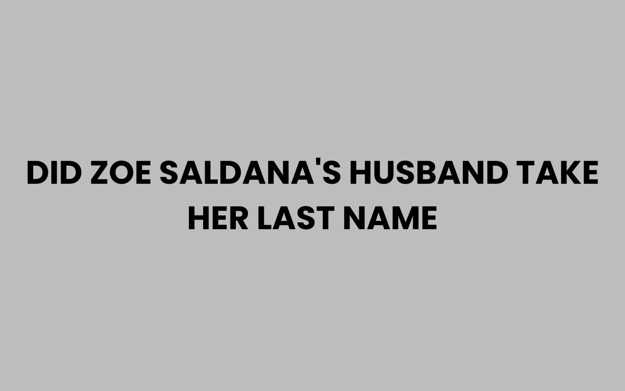 did zoe saldanas husband take her last name