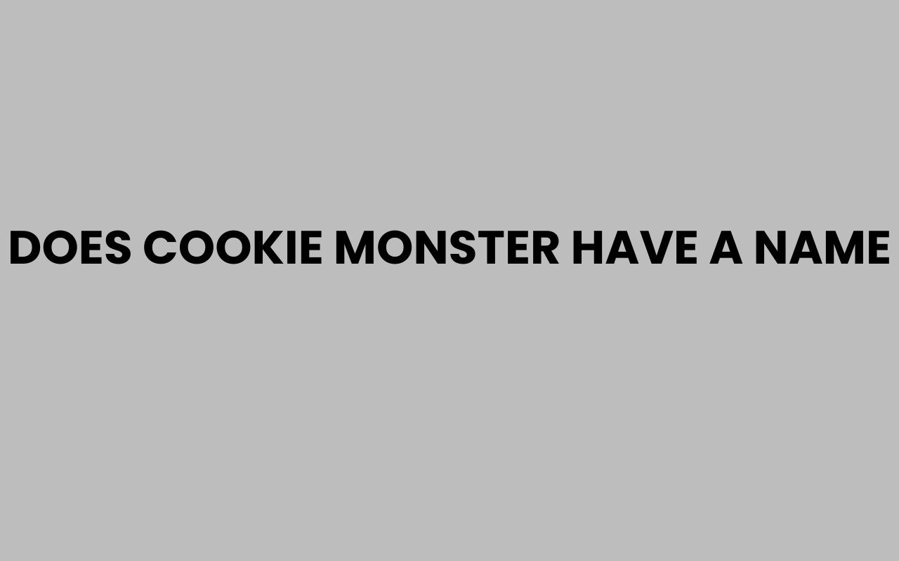 does cookie monster have a name