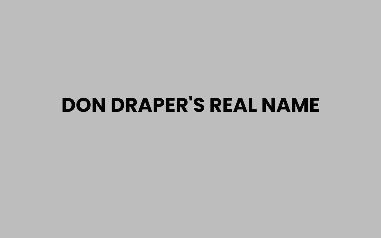don drapers real name