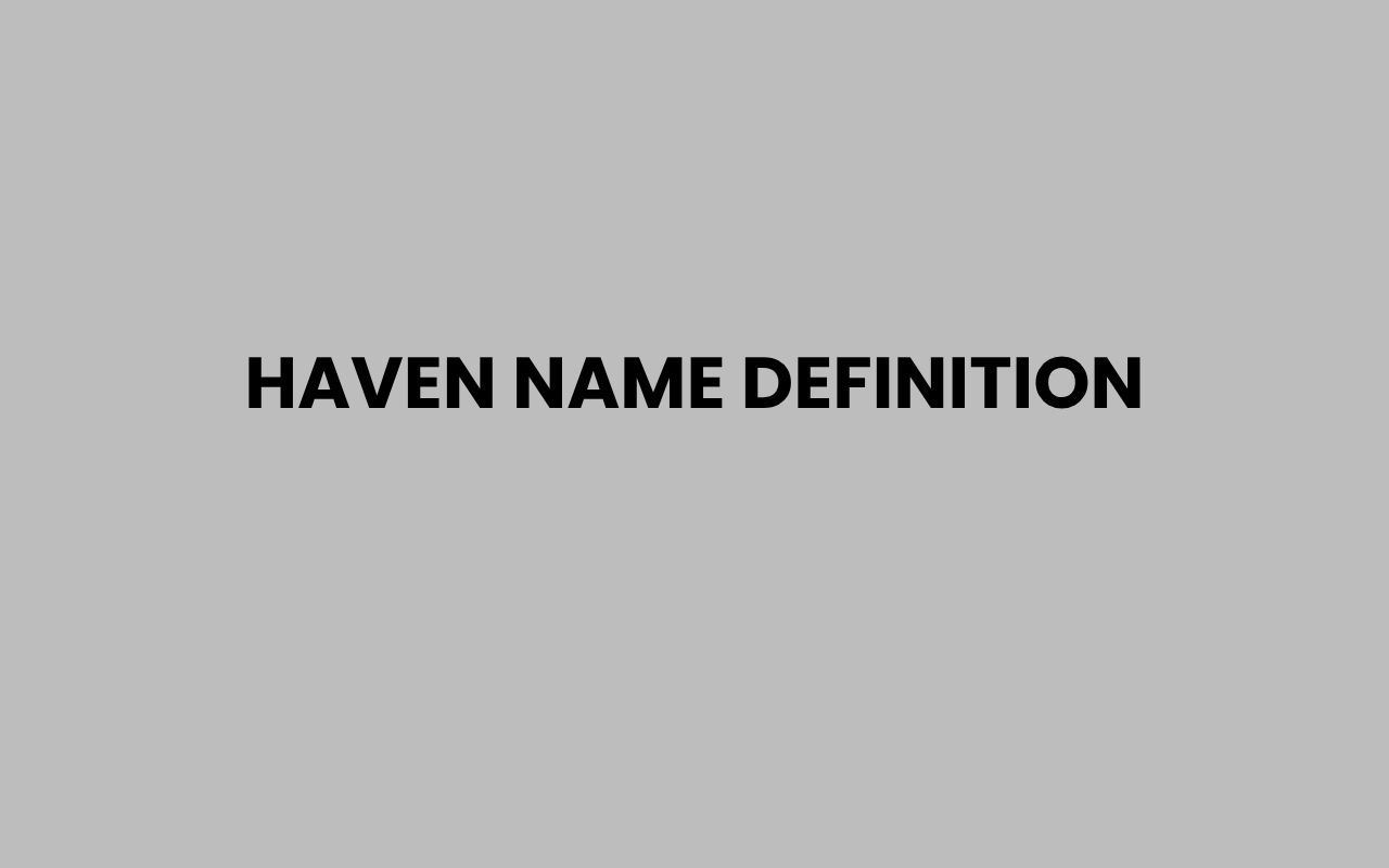 haven name definition