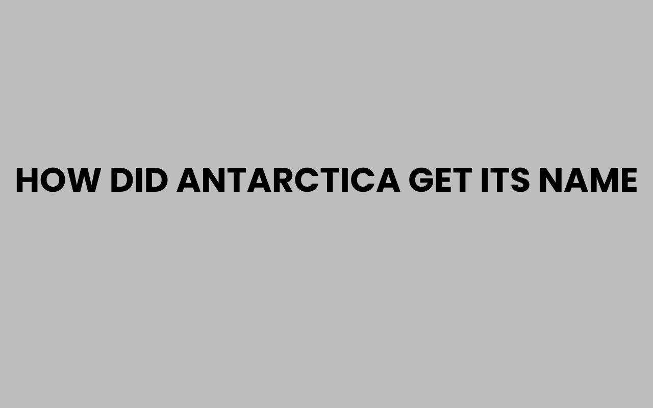 how did antarctica get its name