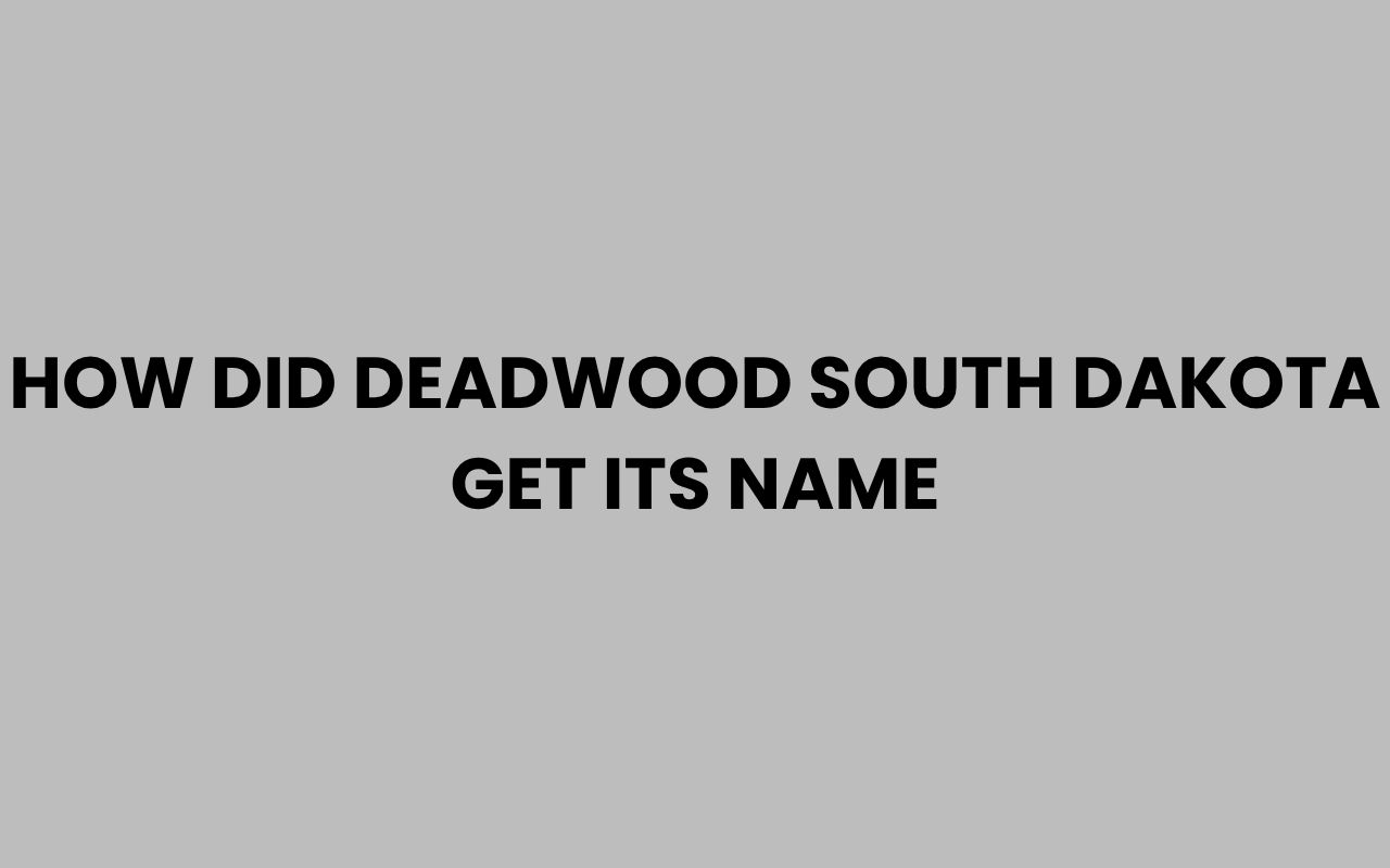 how did deadwood south dakota get its name