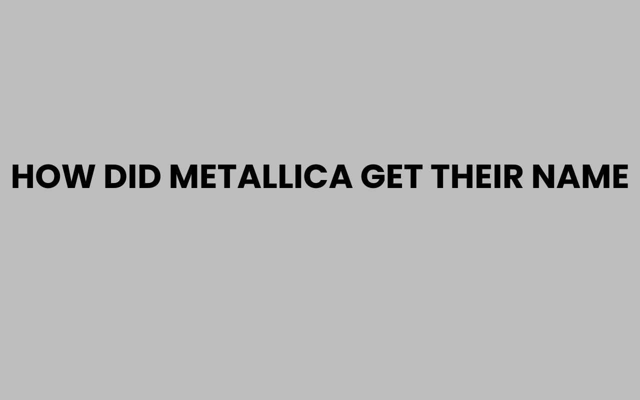 how did metallica get their name