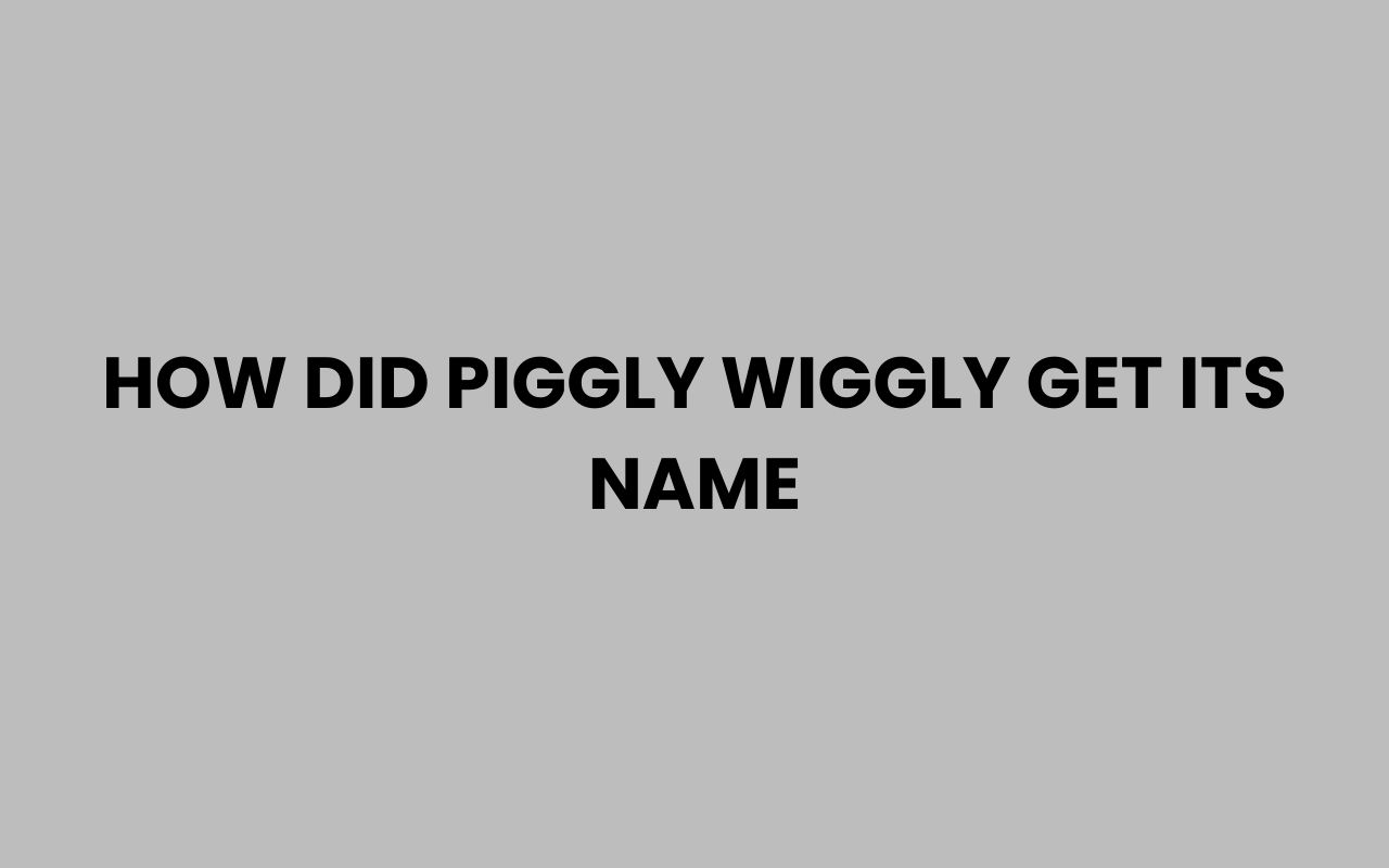 how did piggly wiggly get its name