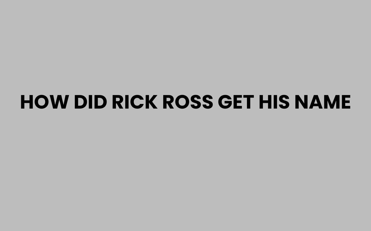 how did rick ross get his name
