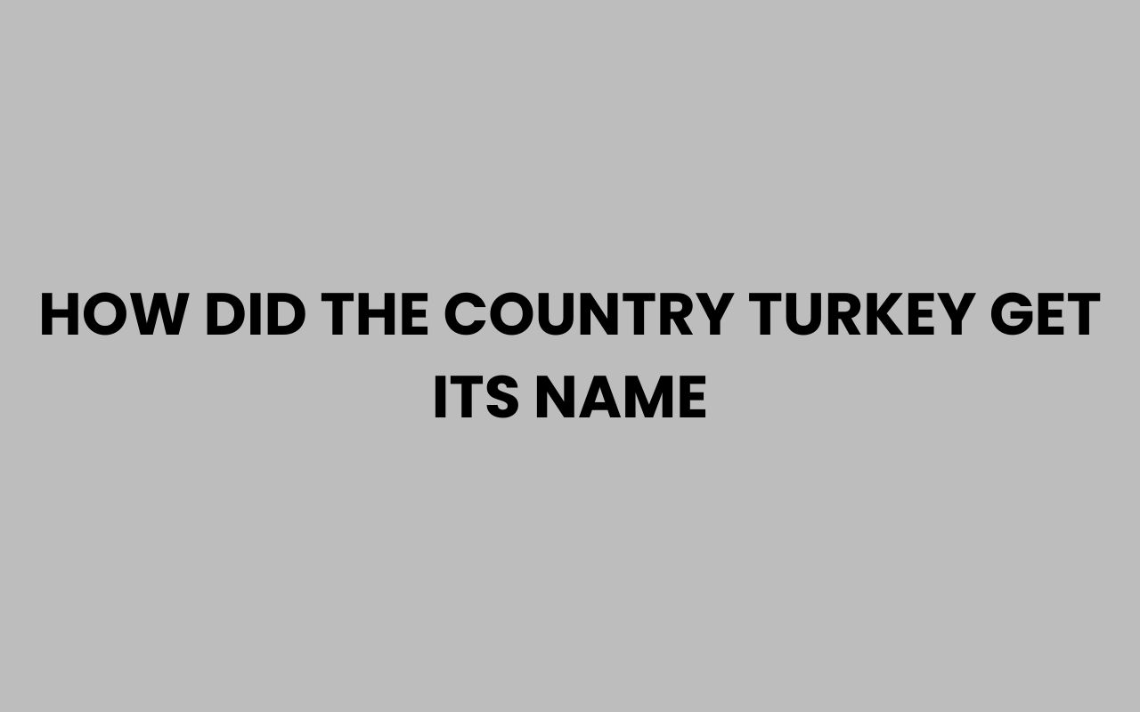 how did the country turkey get its name