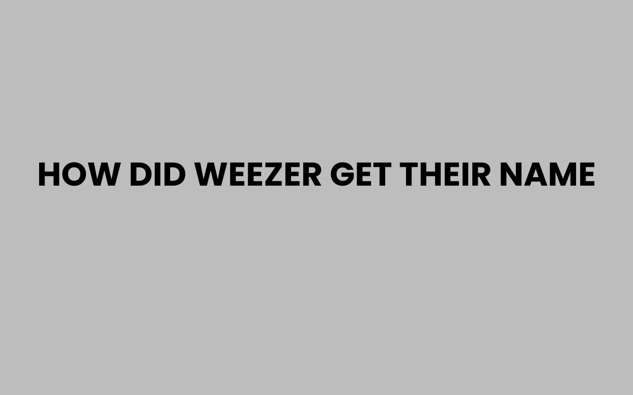 how did weezer get their name