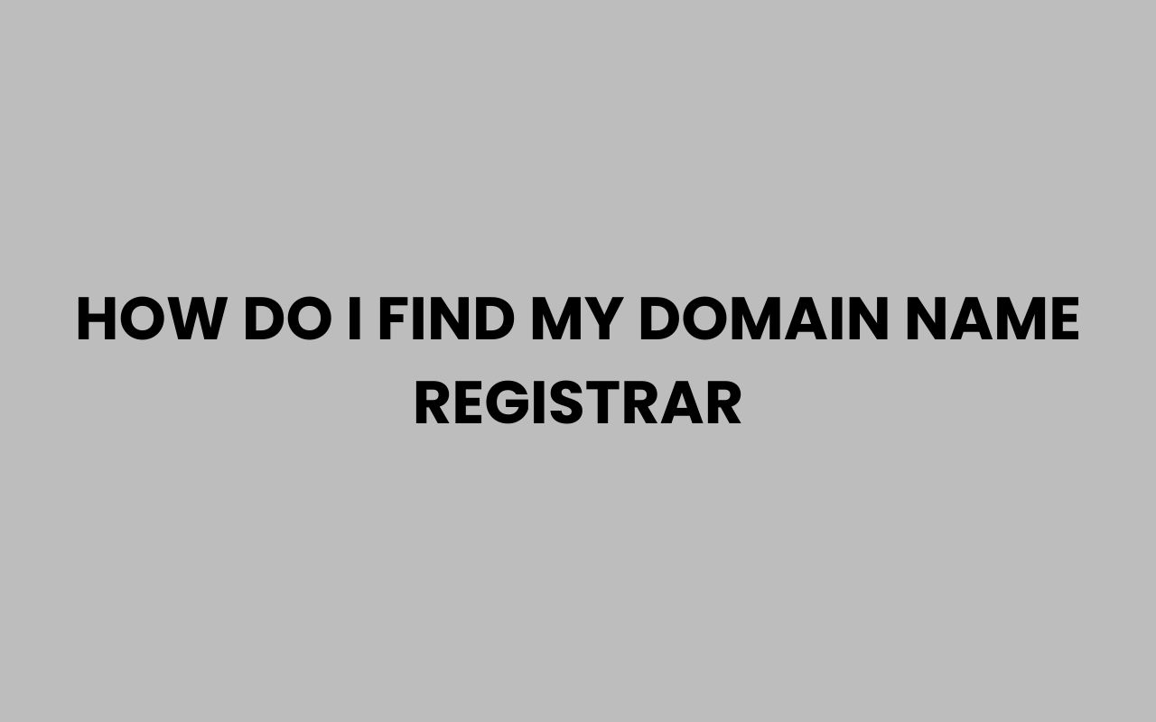 how do i find my domain name registrar