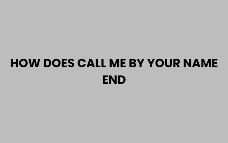 How Does Call Me By Your Name End? Full Plot Summary