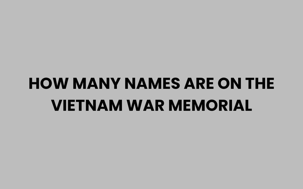 how many names are on the vietnam war memorial