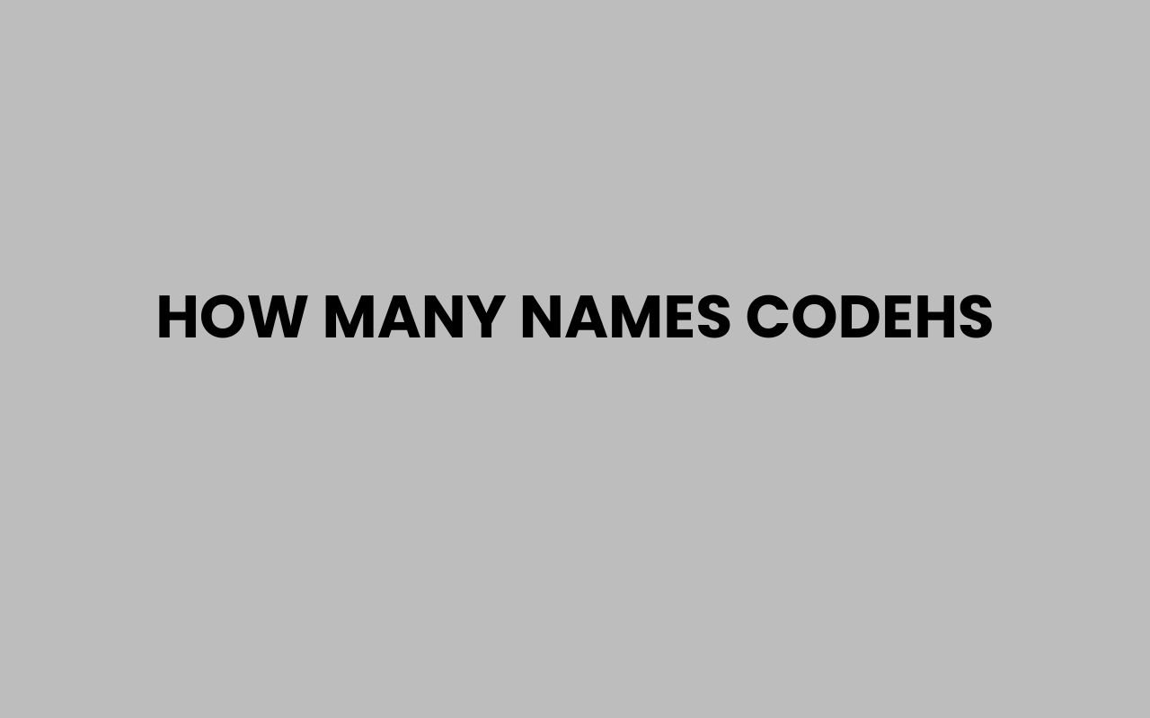 how many names codehs