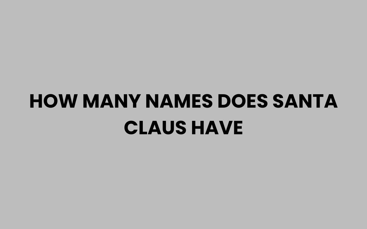 how many names does santa claus have