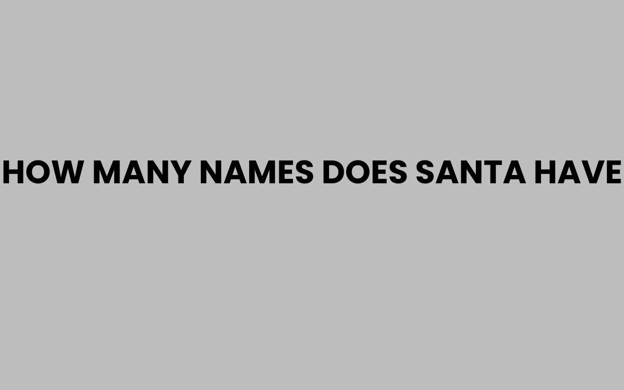 how many names does santa have