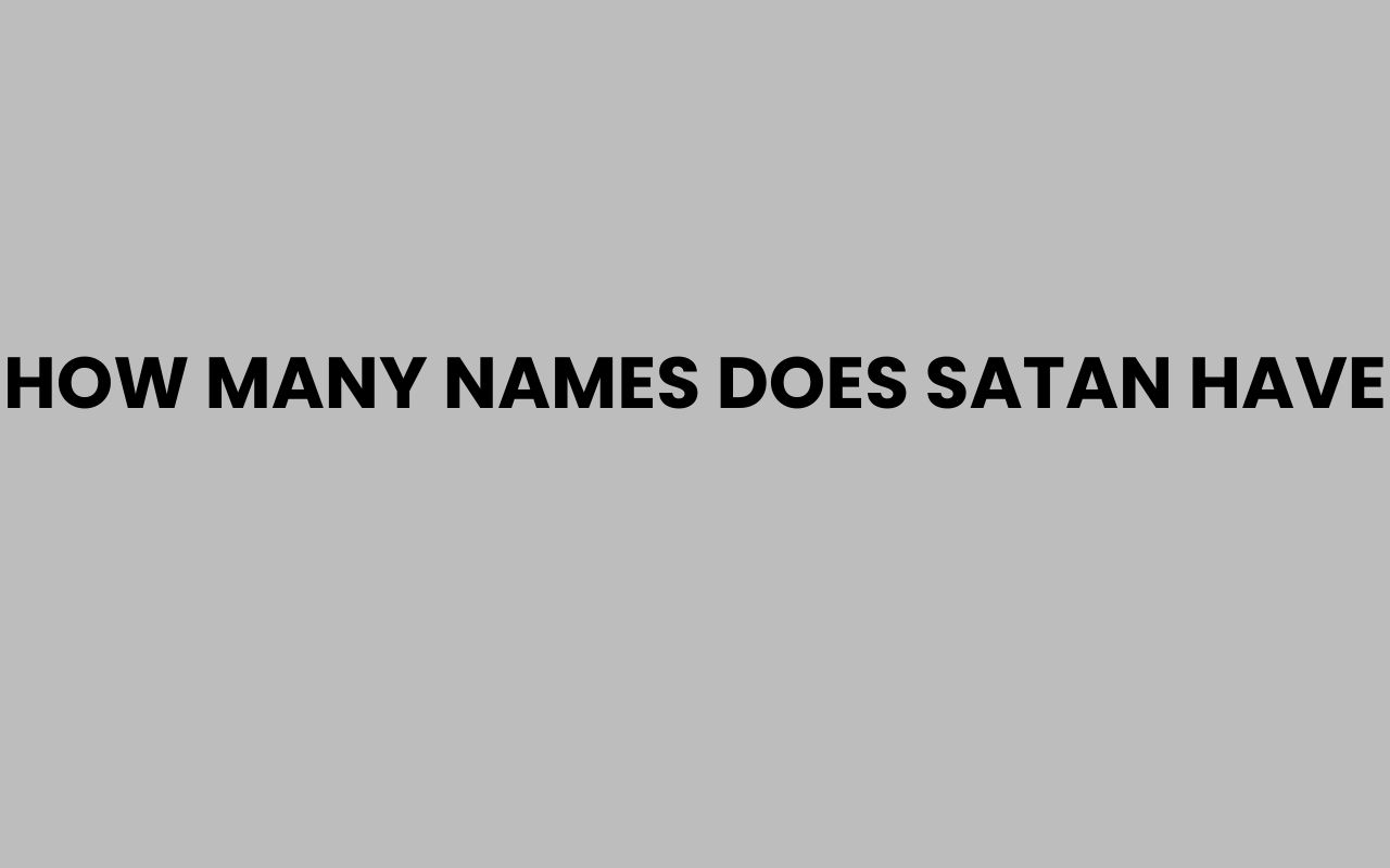 how many names does satan have