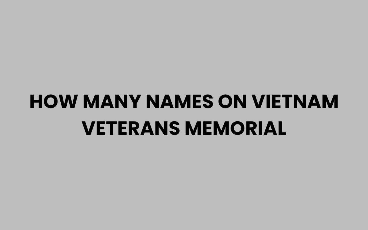 how many names on vietnam veterans memorial