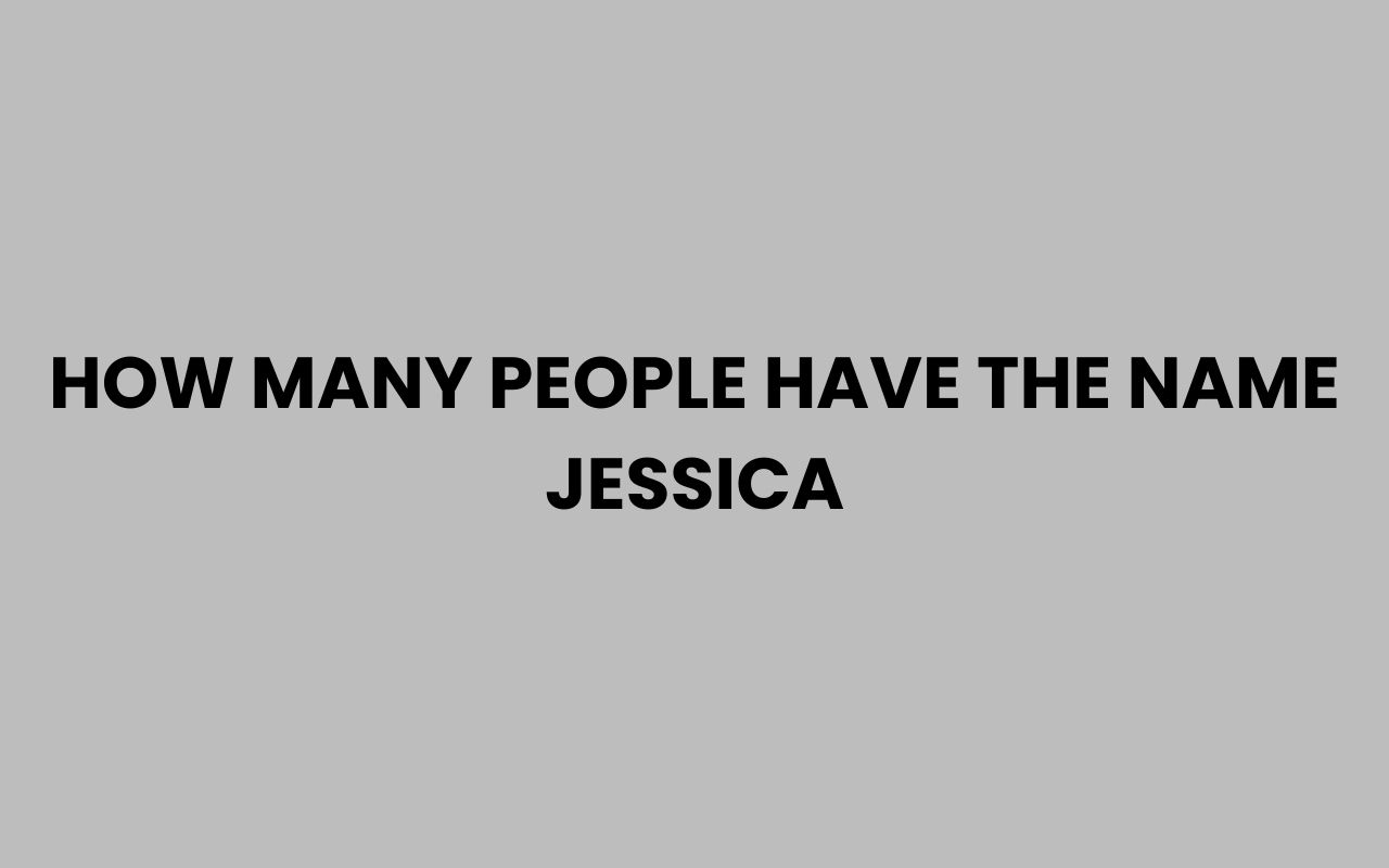 how many people have the name jessica