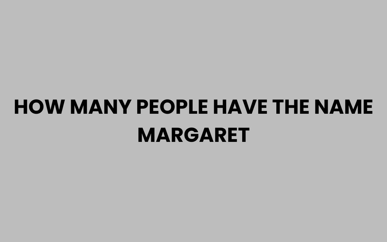 how many people have the name margaret