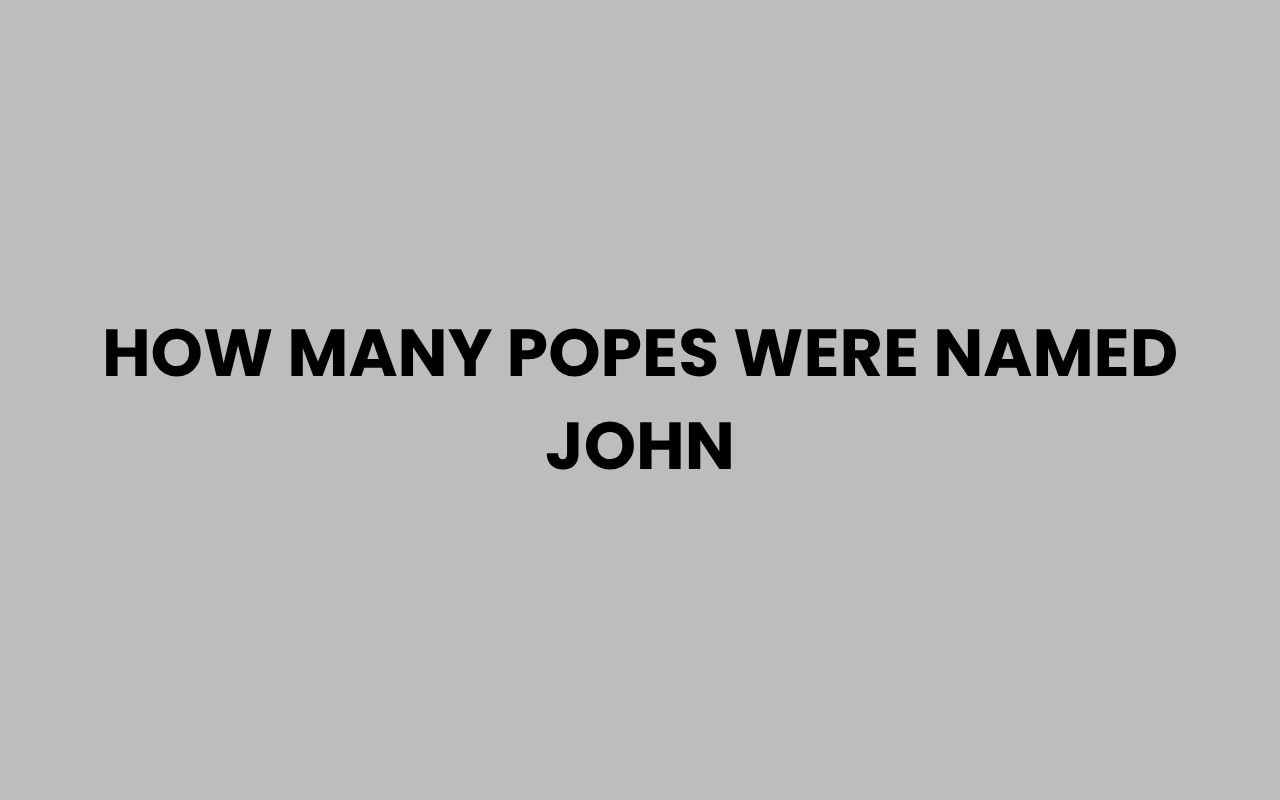 how many popes were named john